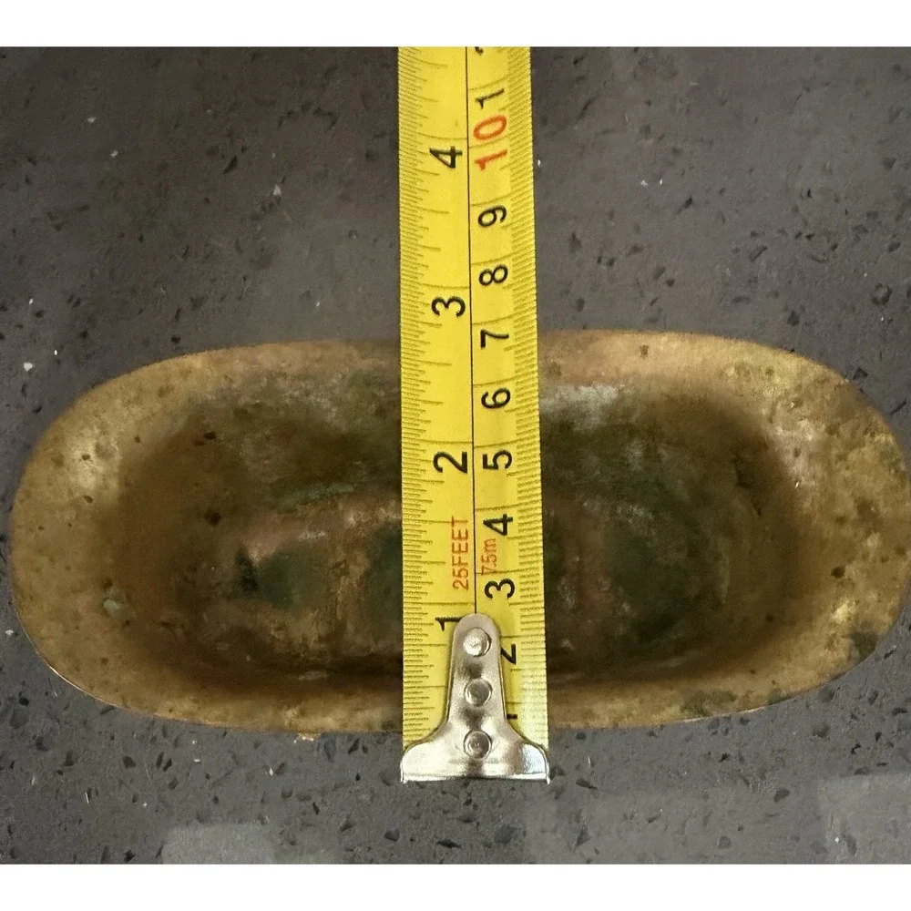 VTG Miniature Solid Brass Claw Foot Bath Tub Dollhouse Soap Dish Planter Holder